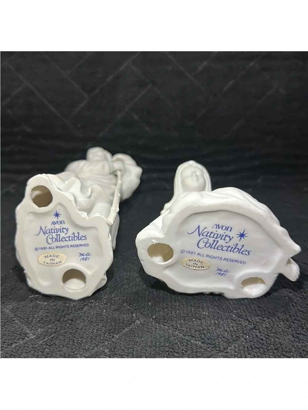 Vintage 1981 Avon Nativity Collectibles Holy Family 3 Porcelain Figure Set